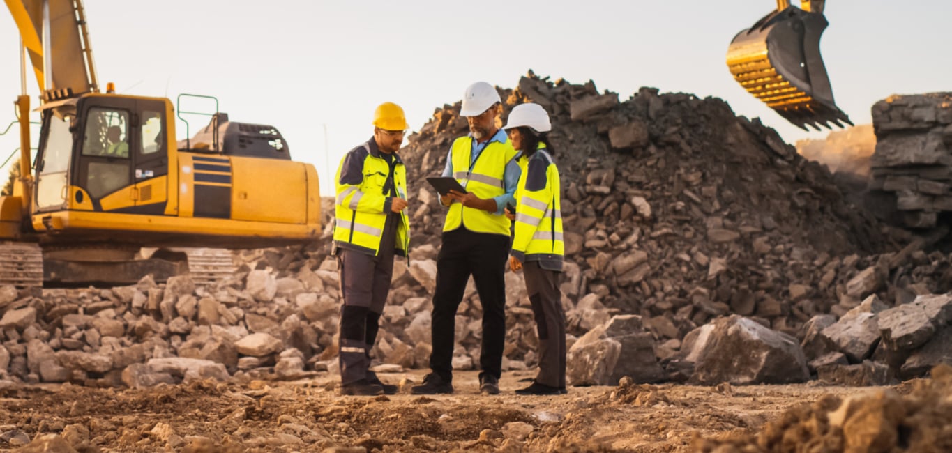 construction workers on site