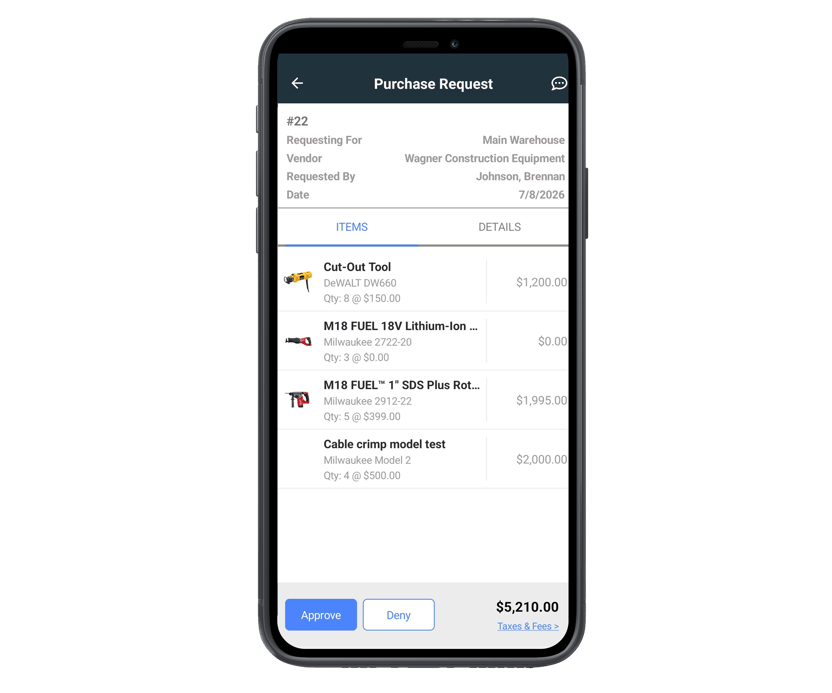 Purchase Request Mobile