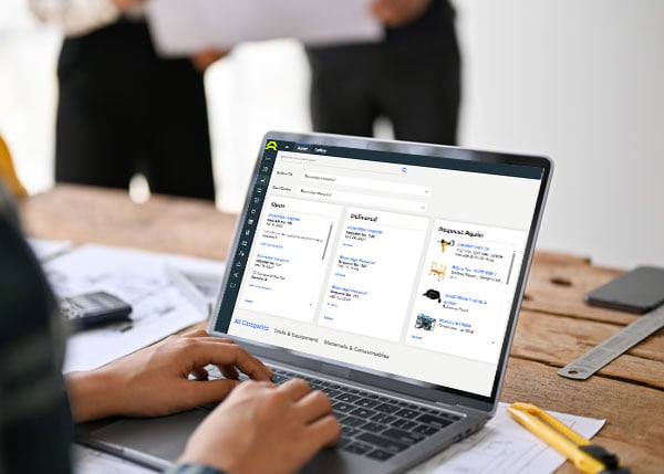 engineer using a laptop computer in the office laptop mockup