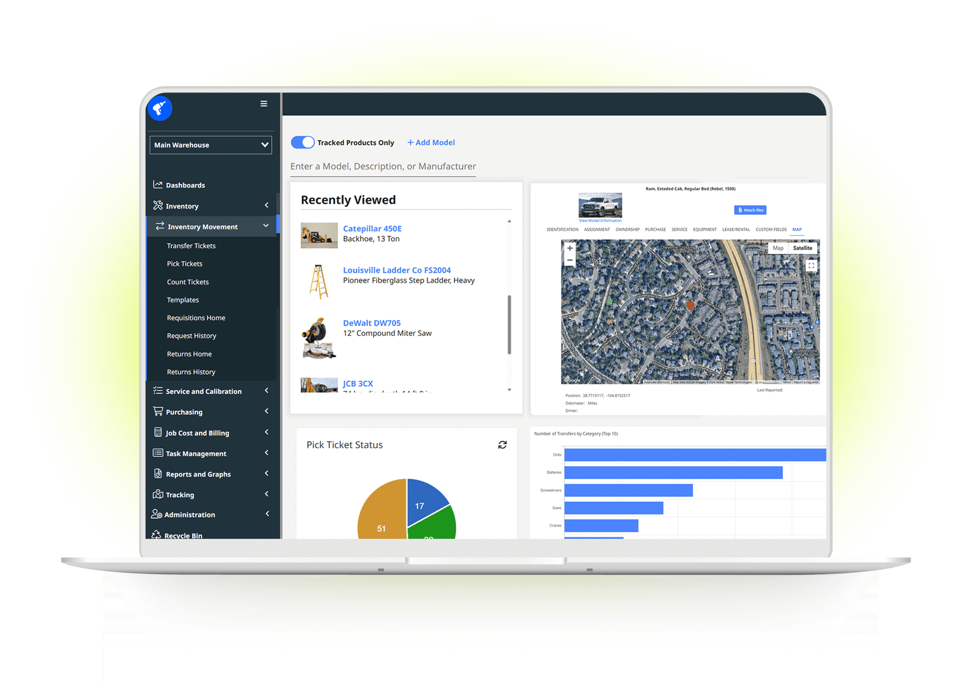 desktop view of Toolwatch dashboard