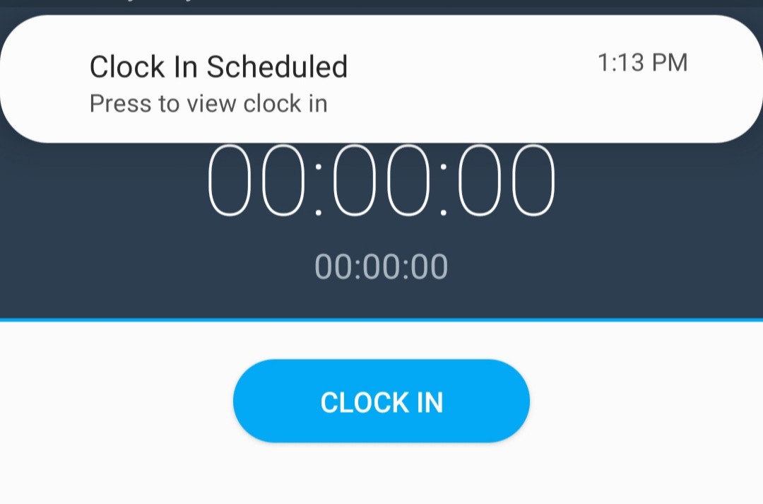 Android Time Clock In Reminder