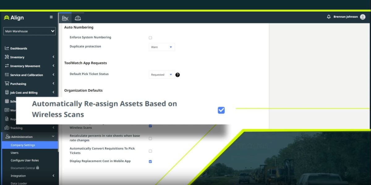 wireless scan asset transfers