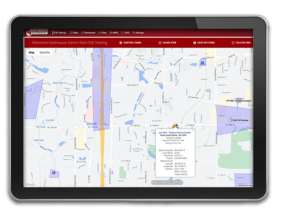 FleetWatcher Equipment Map View Fleet Management 