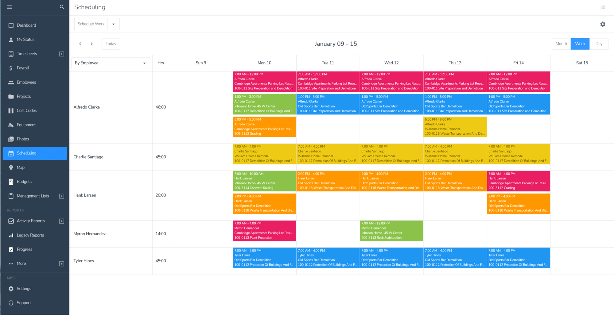 scheduling equipment in busybusy
