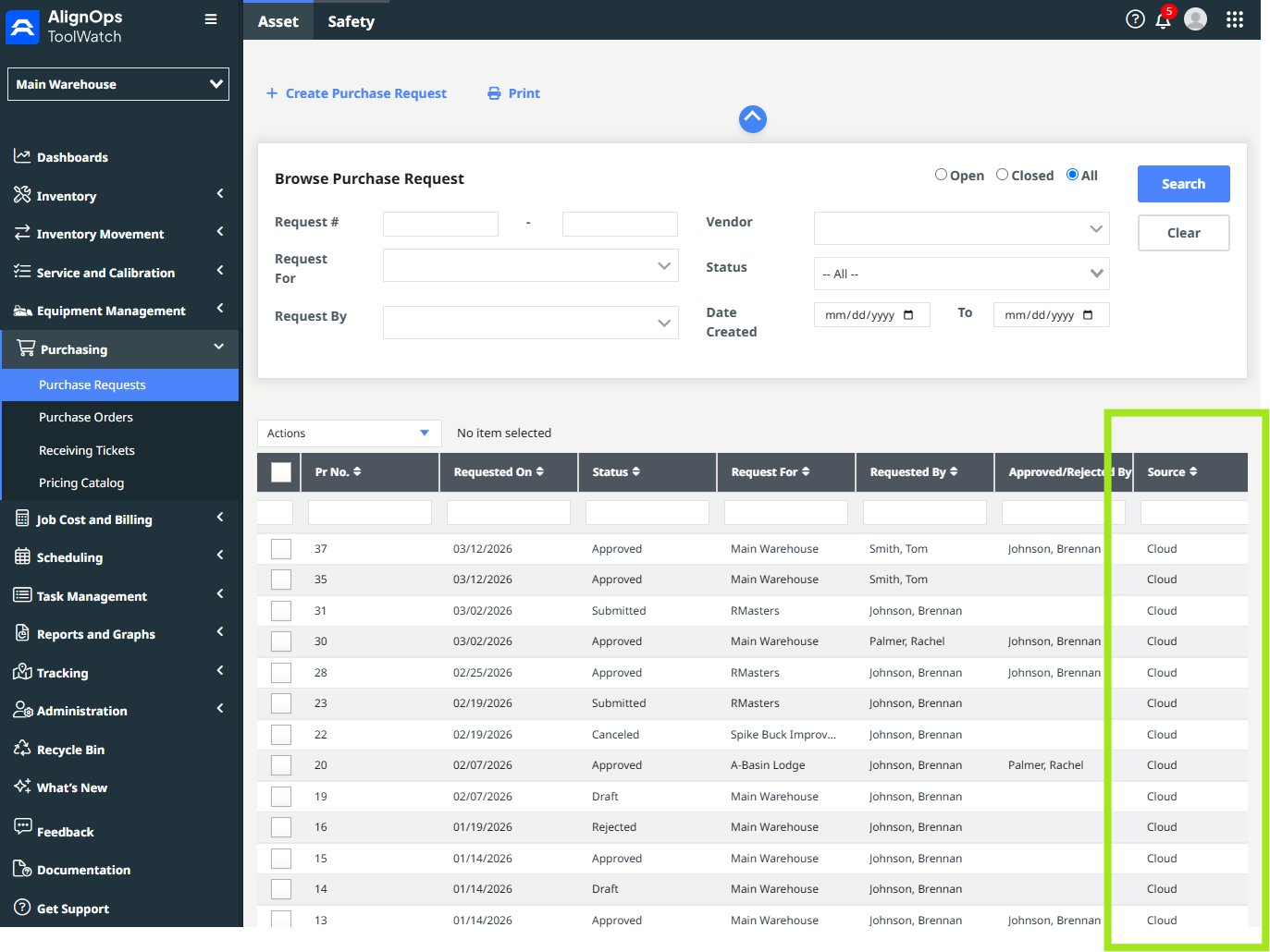 Origin Tracking: 