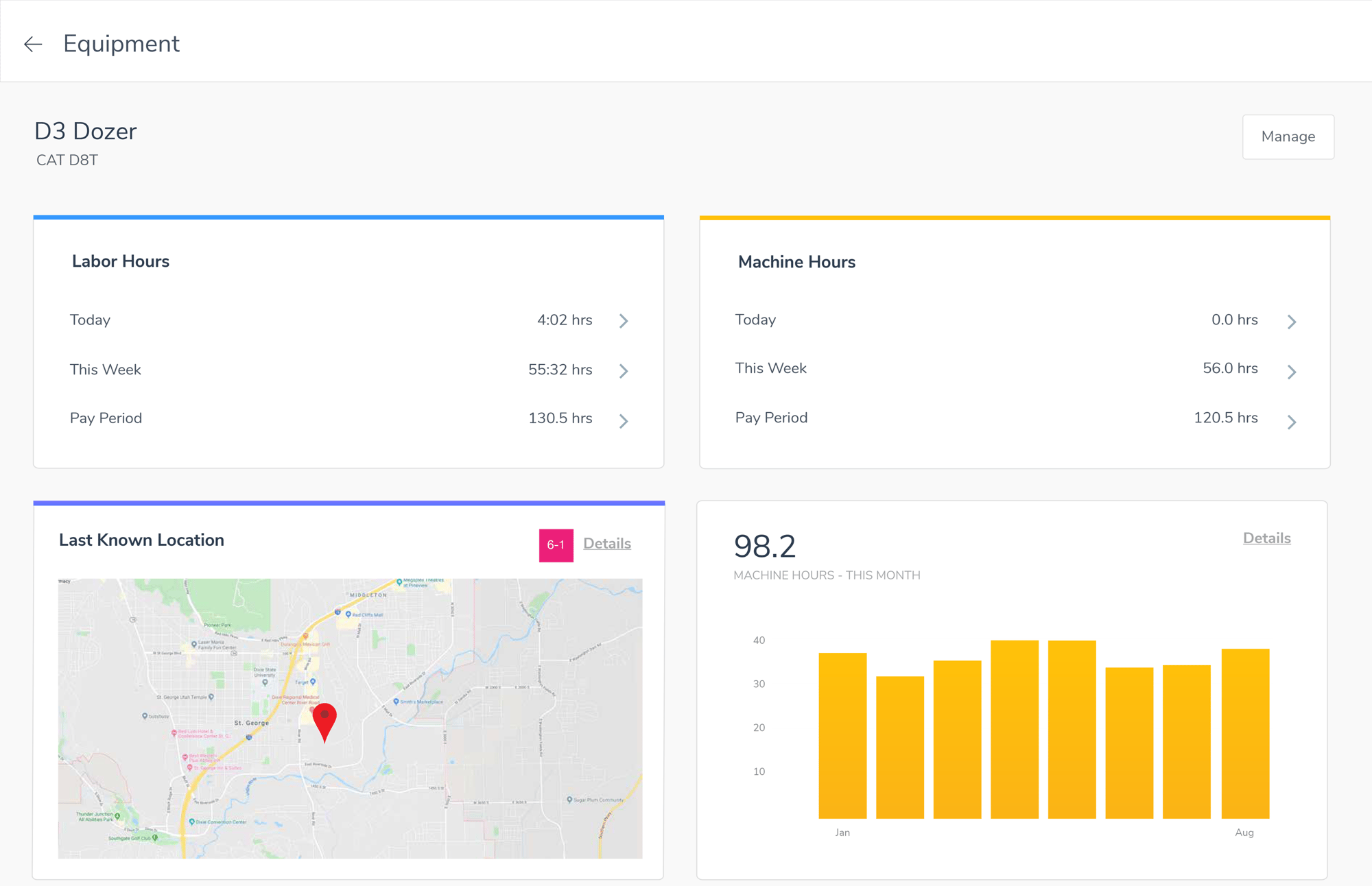 web equipment details