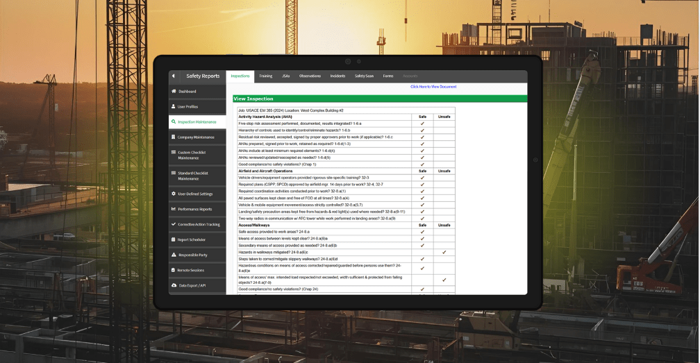 Stay Contract-Ready with the EM 385-1-1 (2024) Safety Inspection Checklist