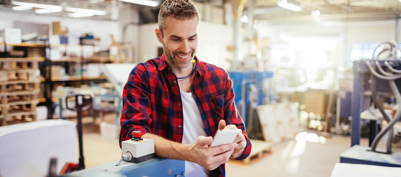 man at a warehouse